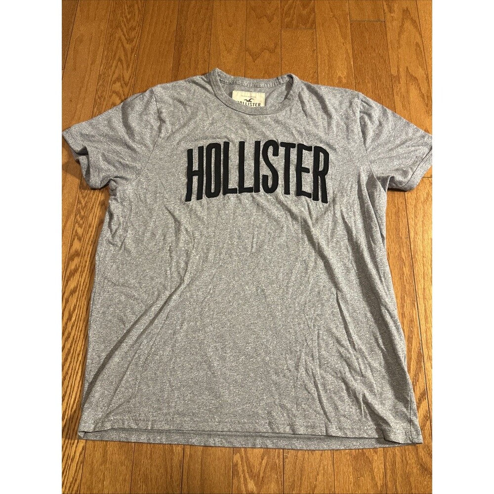 Hollister T-shirt Mens Short Sleeve Tee Grey Htr Size XL
